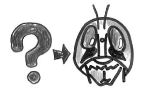 ライダーにそっくりの顔の虫のイラスト